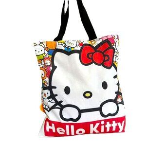 Tote Bag Hello Kitty Canvas Large Book Weekend Sanrio Emo School Travel Purse